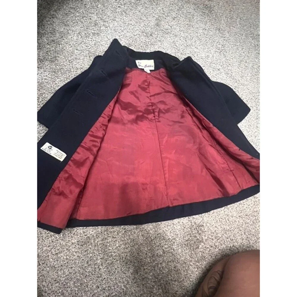 Vintage lil miss Bobbie girls Peacoat wool coat